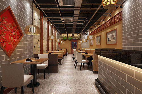 黄江镇传统中式餐厅餐馆装修设计效果图