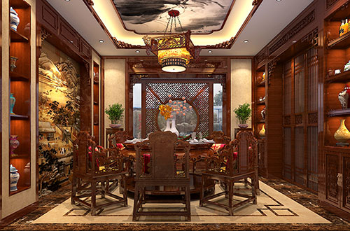 黄江镇温馨雅致的古典中式家庭装修设计效果图