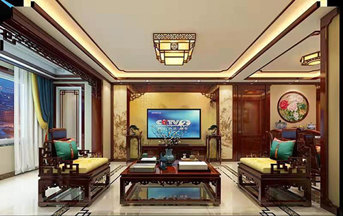 黄江镇住宅新中式风格装修，尽显奢华品味